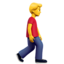 man walking facing right on Apple