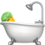 person taking bath on Apple