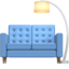 couch and lamp on Apple