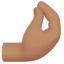 pinched fingers: medium skin tone on Apple