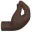 pinched fingers: dark skin tone on Apple