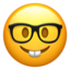 nerd face on Apple