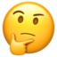 thinking face on Apple