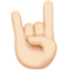 sign of the horns: light skin tone on Apple