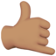 call me hand: medium skin tone on Apple