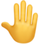 raised back of hand on Apple