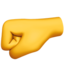 left-facing fist on Apple