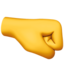 right-facing fist on Apple