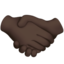 handshake: dark skin tone on Apple
