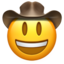 cowboy hat face on Apple