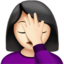 woman facepalming: light skin tone on Apple