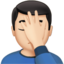 man facepalming: light skin tone on Apple