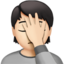 person facepalming: light skin tone on Apple