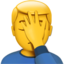 man facepalming on Apple