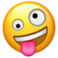 zany face on Apple