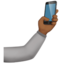 selfie: medium-dark skin tone on Apple