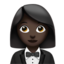woman in tuxedo: dark skin tone on Apple