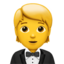 person in tuxedo on Apple