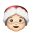 Mrs. Claus: light skin tone on Apple