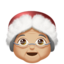Mrs. Claus: medium-light skin tone on Apple