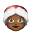 Mrs. Claus: medium-dark skin tone on Apple