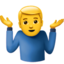man shrugging on Apple