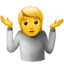 person shrugging on Apple