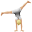 person cartwheeling: medium-light skin tone on Apple