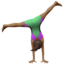 woman cartwheeling: medium-dark skin tone on Apple