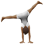 person cartwheeling: medium-dark skin tone on Apple