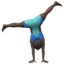 man cartwheeling: dark skin tone on Apple