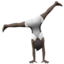 person cartwheeling: dark skin tone on Apple