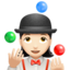 woman juggling: light skin tone on Apple