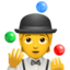 person juggling on Apple