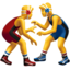 men wrestling on Apple
