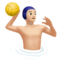 man playing water polo: light skin tone on Apple