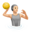 person playing water polo: light skin tone on Apple