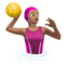 woman playing water polo: medium skin tone on Apple