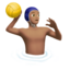 man playing water polo: medium skin tone on Apple