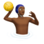 man playing water polo: medium-dark skin tone on Apple
