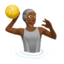person playing water polo: medium-dark skin tone on Apple