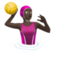 woman playing water polo: dark skin tone on Apple