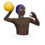man playing water polo: dark skin tone on Apple