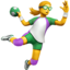 woman playing handball on Apple