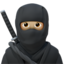 ninja: medium-light skin tone on Apple