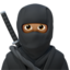 ninja: medium skin tone on Apple