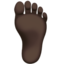 foot: dark skin tone on Apple