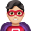 man superhero: light skin tone on Apple