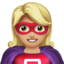 woman superhero: medium-light skin tone on Apple