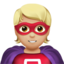 superhero: medium-light skin tone on Apple